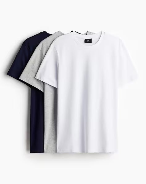 Men’s Solid Round Neck T-Shirt (Pack of 3)