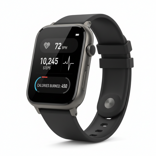 Smart Fitness Watch with Health Tracking & Touch Display